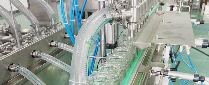 六頭臥式攪拌直線醬料灌裝機(jī)細(xì)節(jié)圖