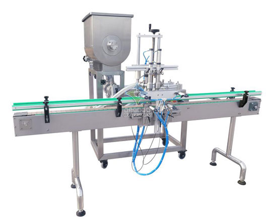 牛肉醬雙頭臥式攪拌直線灌裝機