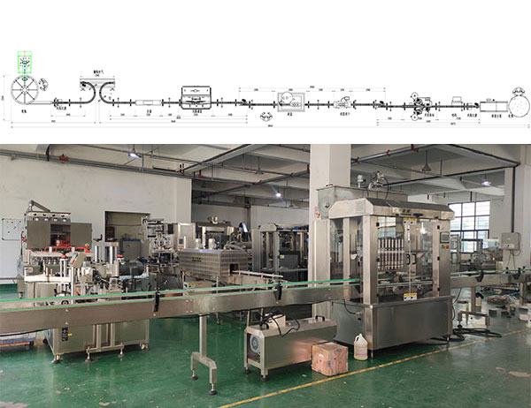 香椿醬灌裝機生產(chǎn)線設(shè)計圖