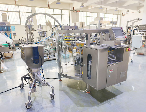 自動給袋式顆粒醬料食品包裝機實拍圖